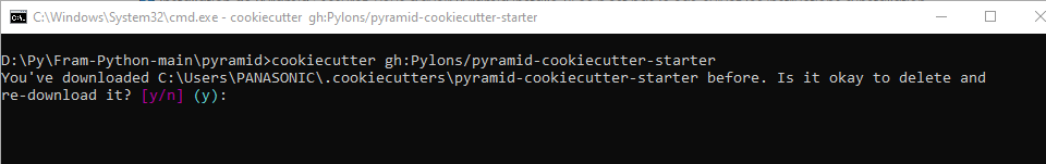 Commande de création de projet